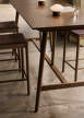 In Between SK28 Bar Table, smoked lacquered oak