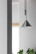 Compass Adjustable Pendant 430, brushed aluminium