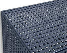 Perforated Cabinet, steel blue
