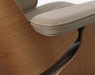 Eames Lounge Chair Cherry, Leather Natural F78 dark sand