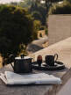 Flow Mug with Saucer, black
