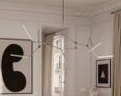 Stick Chandelier, chrome