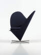 Heart Cone Chair, Hola dark blue