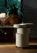 Barboy Side Table, glossy creamy white