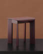 Chisel 10 Stool, dark bordeaux lacquered beech