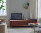 Enfold Sideboard 186x48, oak/deep red