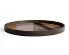 Angle Glass Tray Round L, pinot