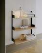 Wall Shelf 900, oak/black