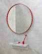 Arcs Mirror Round, red