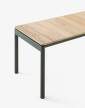 Ville AV28 Bench, bronze green / teak