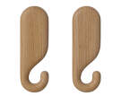 Nob Wall Hook 8.5 cm, set of 2, oiled oak