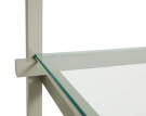 Woody Shelving System, smokey grey/clear glass