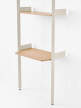 Rombe Full Bay Desk, alabaster/lacquered oak