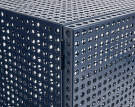 Perforated Cabinet, steel blue