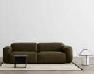 Wood Box Coffee Table, black lacquered oak