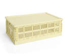 Colour Crate Lid Plastic Large, light yellow