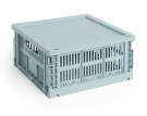 Colour Crate Lid Plastic Cube/Medium Square, dust blue