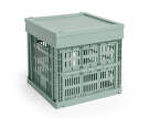 Colour Crate Lid Plastic Cube/Medium Square, sage green