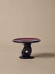 Damo Glass Centrepiece Ø21, dark grape