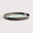 Organic Glass Tray Round S, mist gold