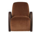 Buur Lounge Chair Devoré Velvet, rust