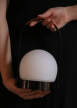 Carrie Portable Lamp Leather Handle, black