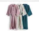 Waffle Bathrobe, stripe