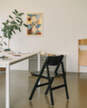 Backflip Chair, anthracite lacquered beech