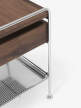 Alima Side Table NDS3, chrome / walnut