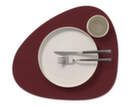 Table Mat Curve Nupo M, burgundy
