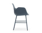 Židle Form s područkami, modrá/ocel