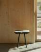 Georg Stool, light grey / black oak