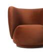 Rico Lounge Chair Rich Velvet, rust