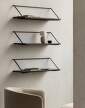 Rail Shelf, dark stained oak