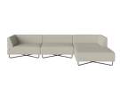 Orlando Garden Sofa 3-seater w. Chaise Longue Right, Brezza sand