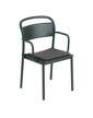 Linear Steel Chair Seat Pad, dark grey