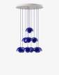 Flowerpot Chandelier VP10 10, cobalt blue