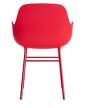 Form Armchair Steel, bright red