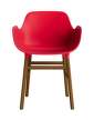 Form Armchair Walnut, bright red