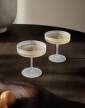 Ripple Champagne Saucers Set of 2, frosted
