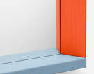 Colour Frame Mirror Small, blue/orange