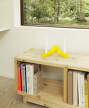 Crooked Candlestick Two Aluminium, yellow