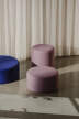 Folk Pouf Low, lilac fluff