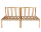 Patio Outdoor Sofa 2 Modules, untreated solid teak