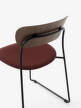 Pavilion Side Chair AV52, walnut/Fiord 0581