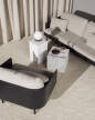 Plinth Side Table Tall, Carrara