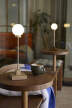 Snowball Portable Table Lamp, grey beige