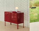 Perforated Cabinet Floor Small, wine red