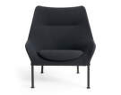 O2 Lounge Chair, soft black textile