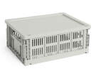 Colour Crate Lid Plastic Medium, grey